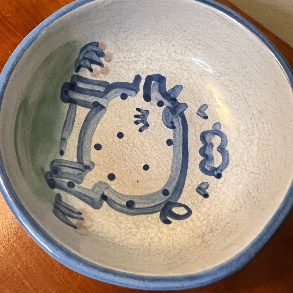 M.A.Hadley Pottery Vintage Pig Bowl